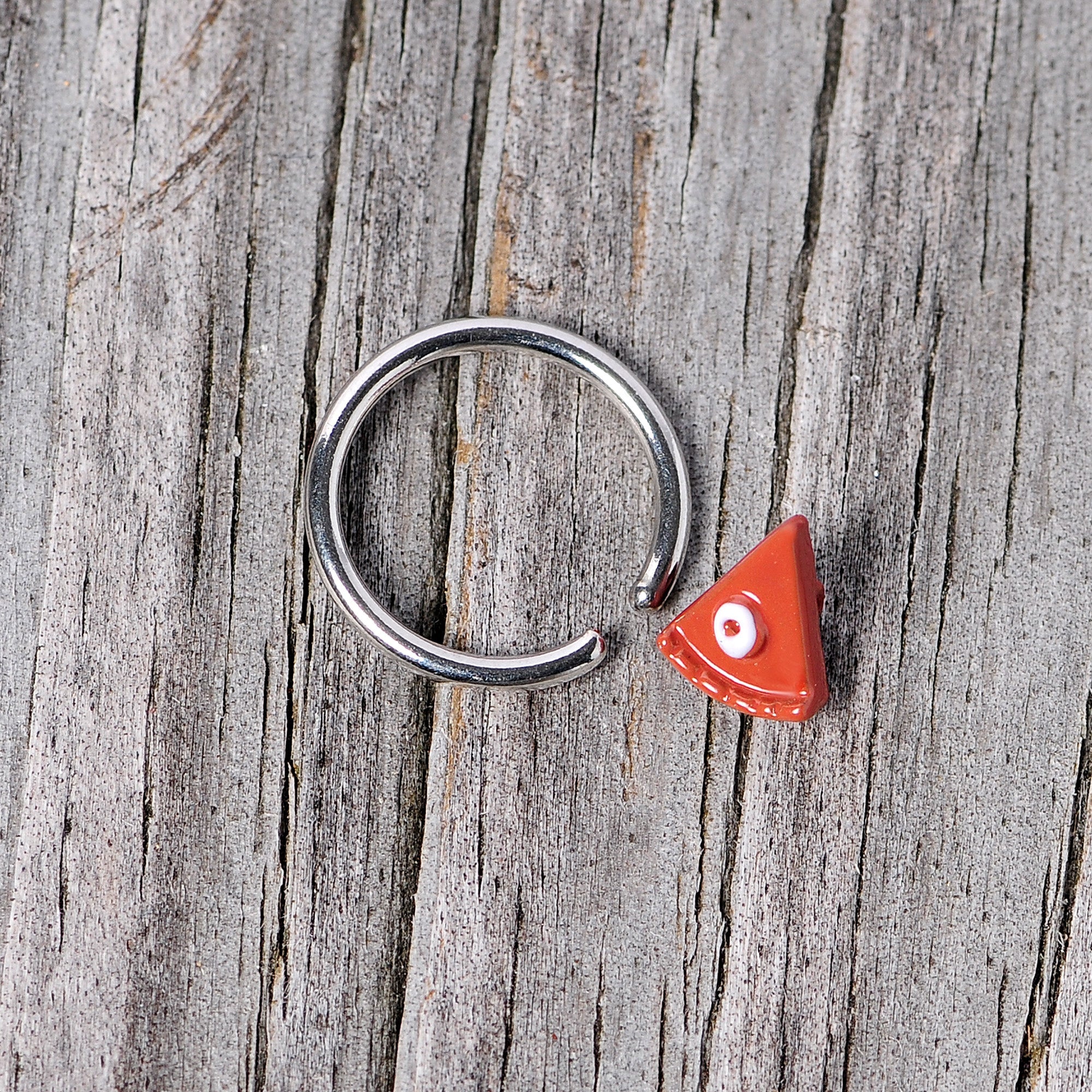 16G 3/8 Brown Pumpkin Pie Thanksgiving Holiday BCR Captive Ring