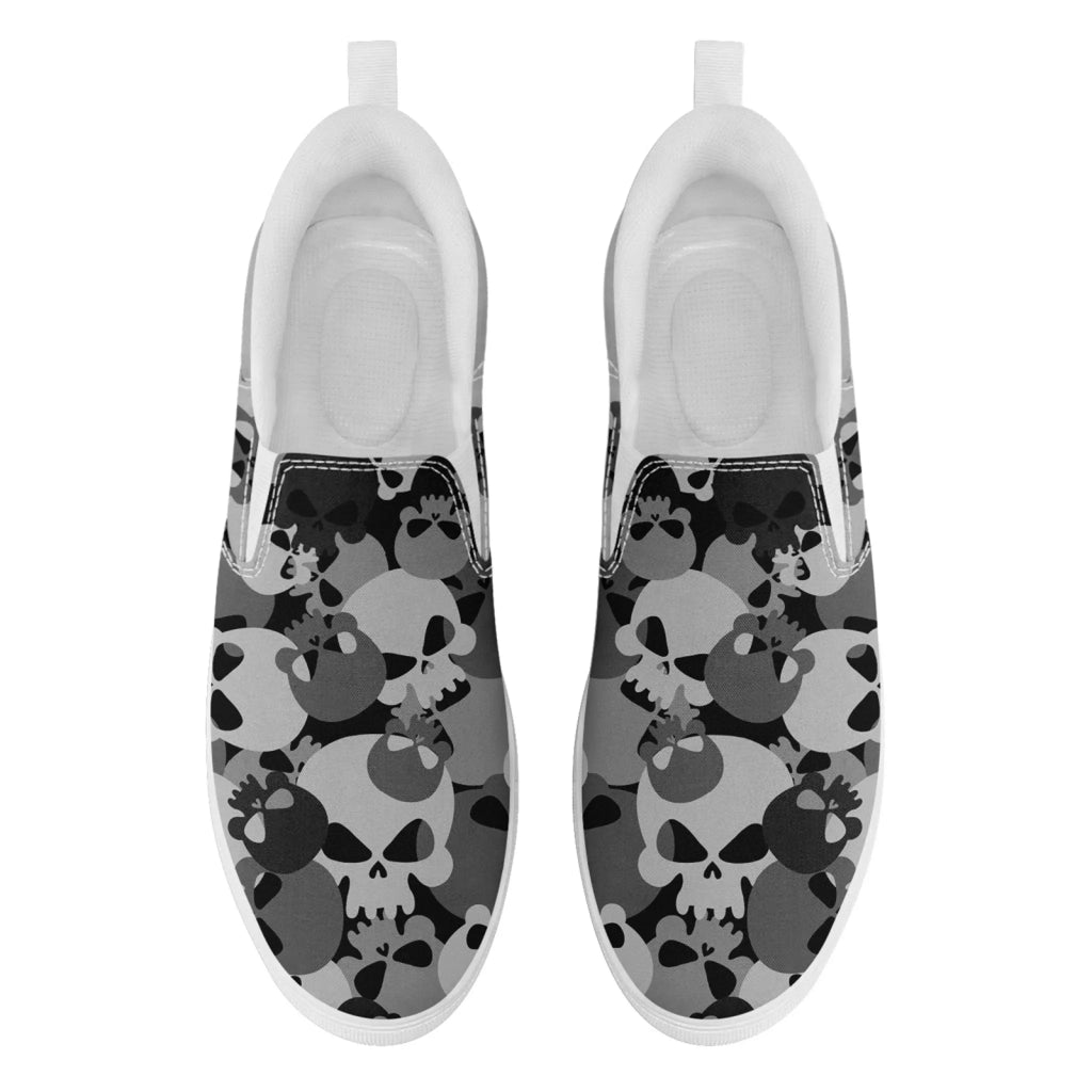 Personalized Military-Inspired Camo Slip-On Sneakers, Custom Stylish and Lightweight Shoes