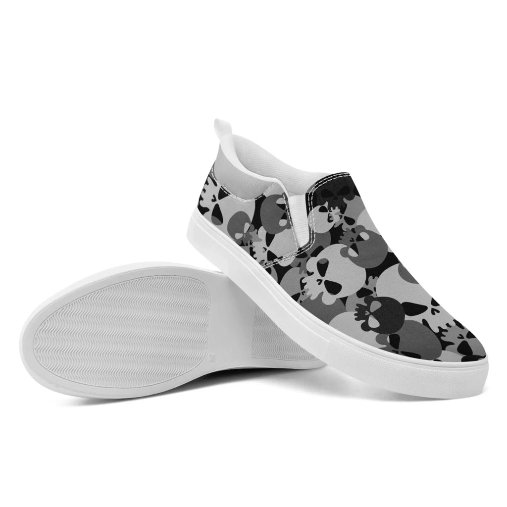 Personalized Military-Inspired Camo Slip-On Sneakers, Custom Stylish and Lightweight Shoes