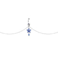 Blue Gem Tropic Flower Dangle Belly Ring Belly Chain