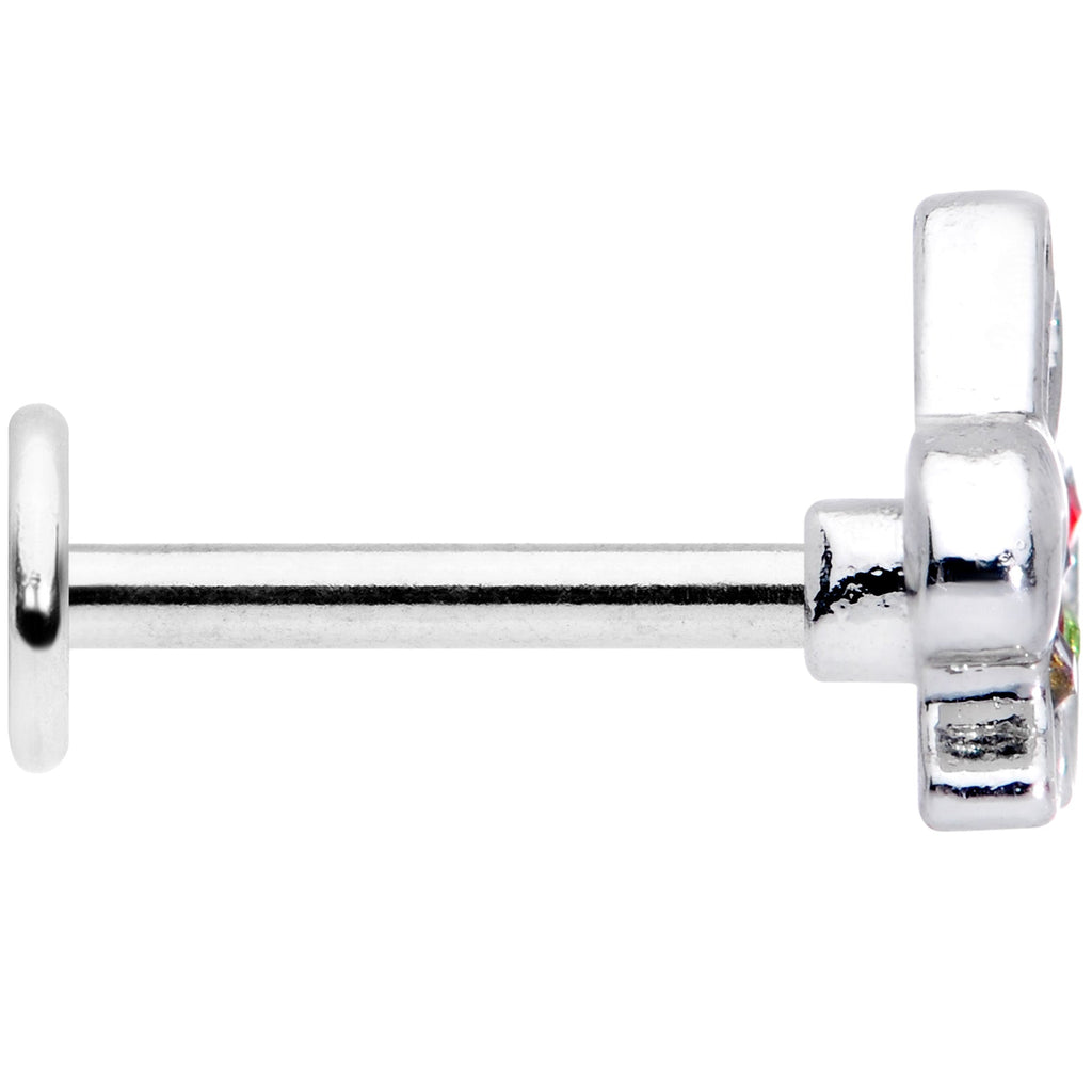 16G 5/16 Clear Red Green Gem Rabbit Labret Monroe Tragus