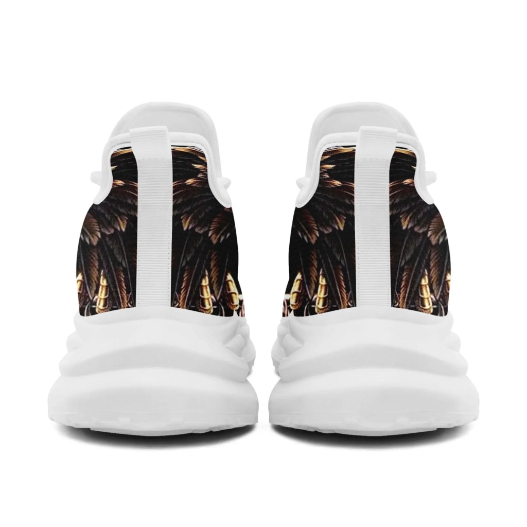 Personalized USA Flag Print Sneakers, Custom Patriotic and Pride Walking Shoes, Unisex Sports Shoes