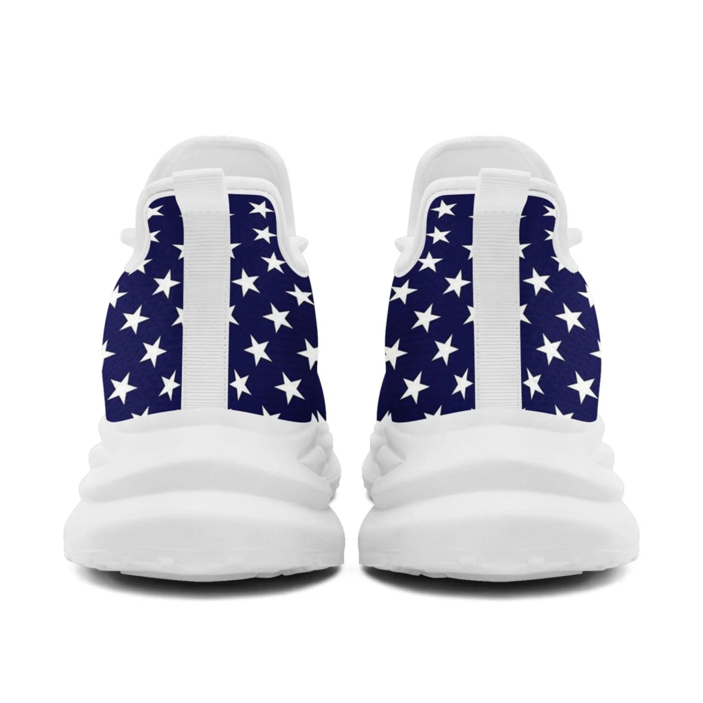 Personalized America Flag Sneakers, Custom Breathable Gym Shoes, Patriotic and Pride Walking Shoes