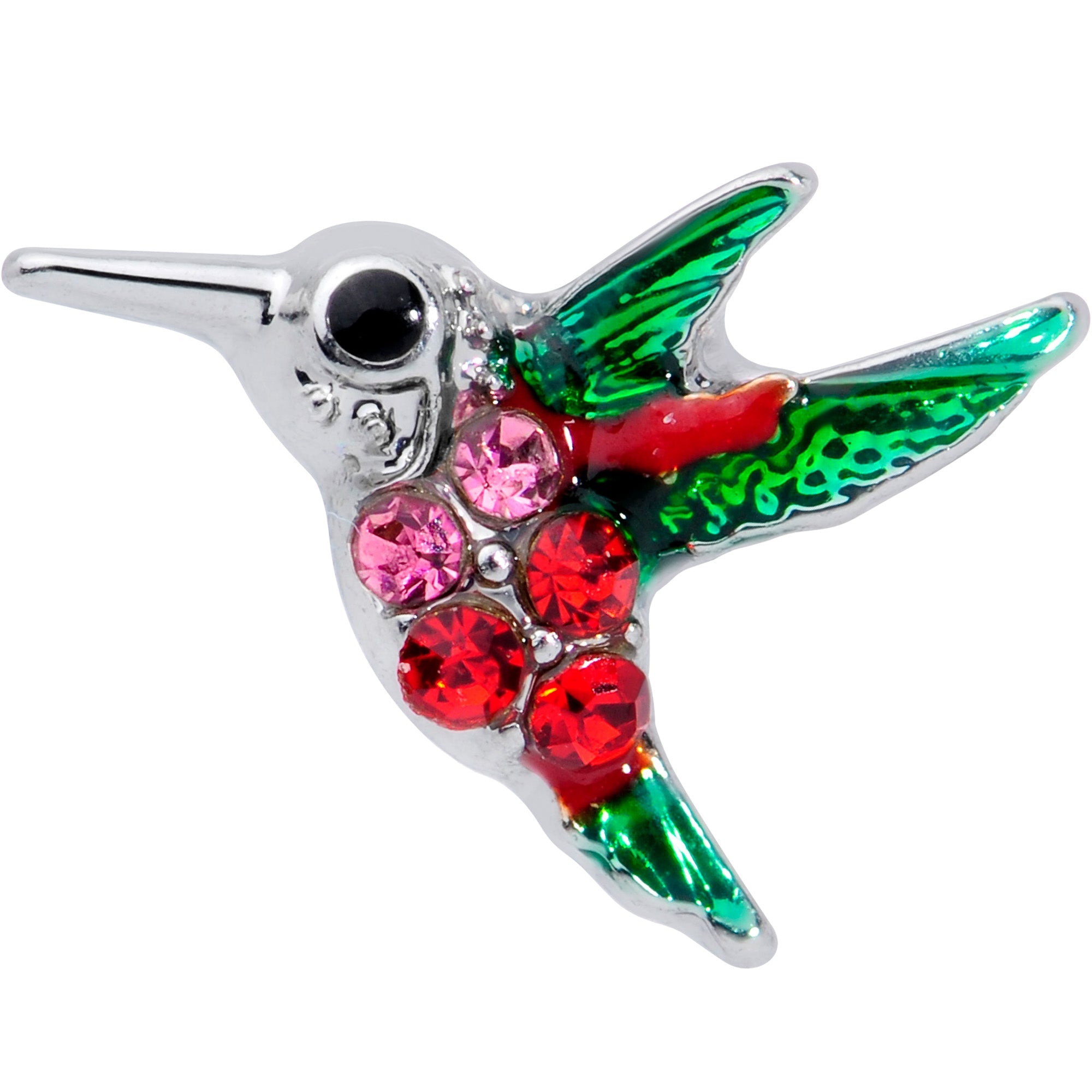 16G 5/16 Red Pink Gem Green Hummingbird Labret Monroe Tragus
