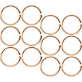 20G 5/16 Rose Gold Tone Anodized Seamless Circular Ring Set of 12