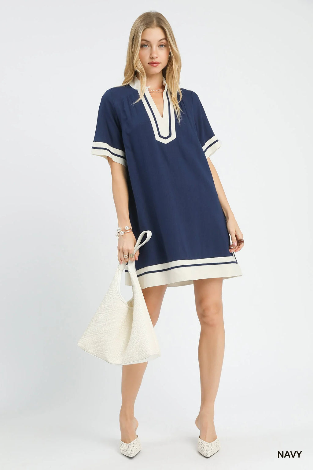 Umgee Linen Rayon Mini Dress