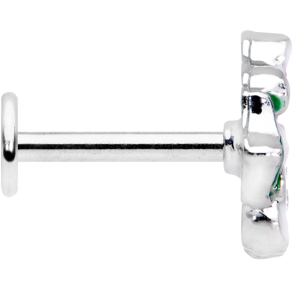 16G 5/16 Clear Gem Fanciful Flowers Labret Monroe Tragus