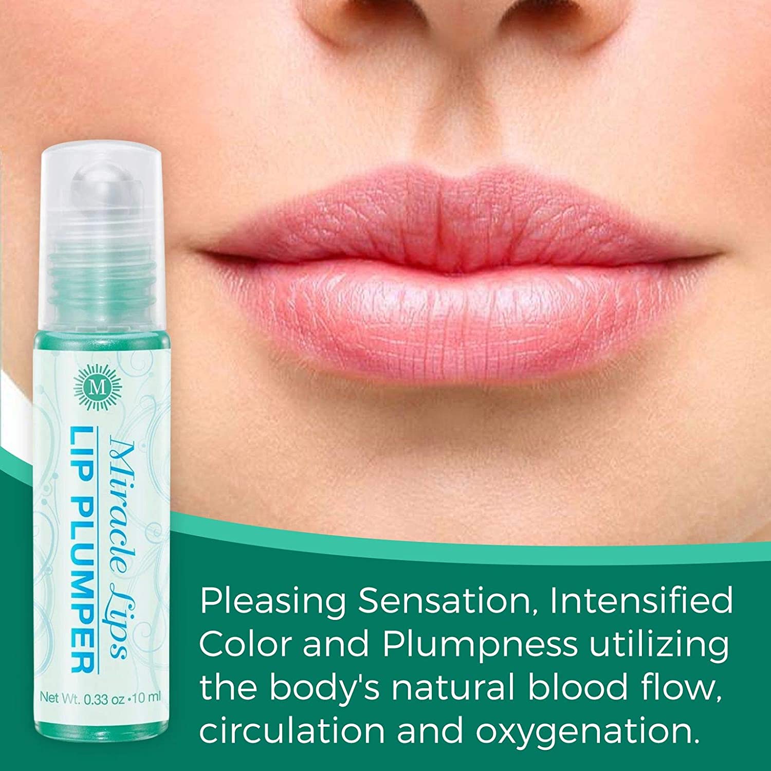 Holocuren Miracle Lips Plumper 0.33 oz – Rich Buttery Vitamin Formula for Fuller-Looking Lips