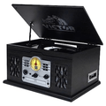 Victor State 7-in-1 Wood Music Center Graphite - Refurbished