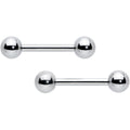 14G 1/2 Simple Classic Barbell Nipple Ring Set