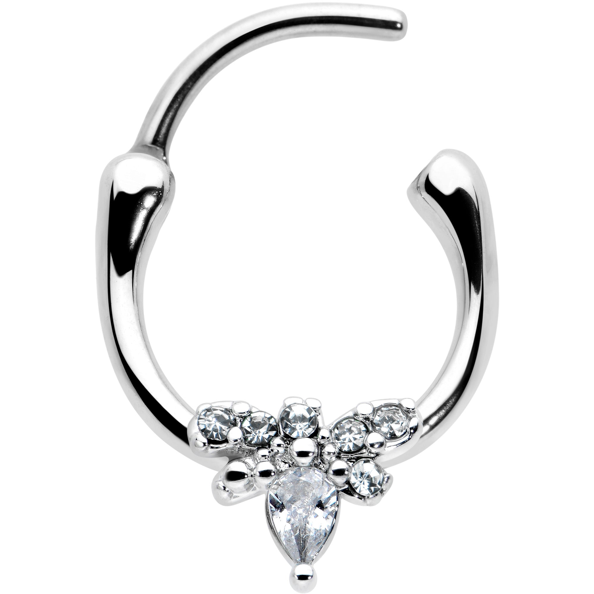 16G 5/16 Clear Gem Bee Glamour Cartilage Clicker