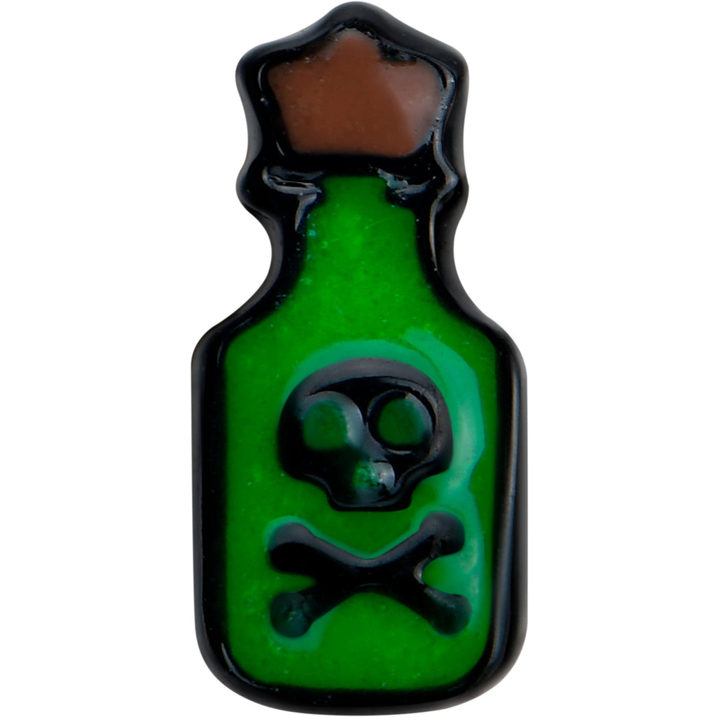 16G 5/16 Poison Green Bottle Glow in the Dark Labret Monroe Tragus