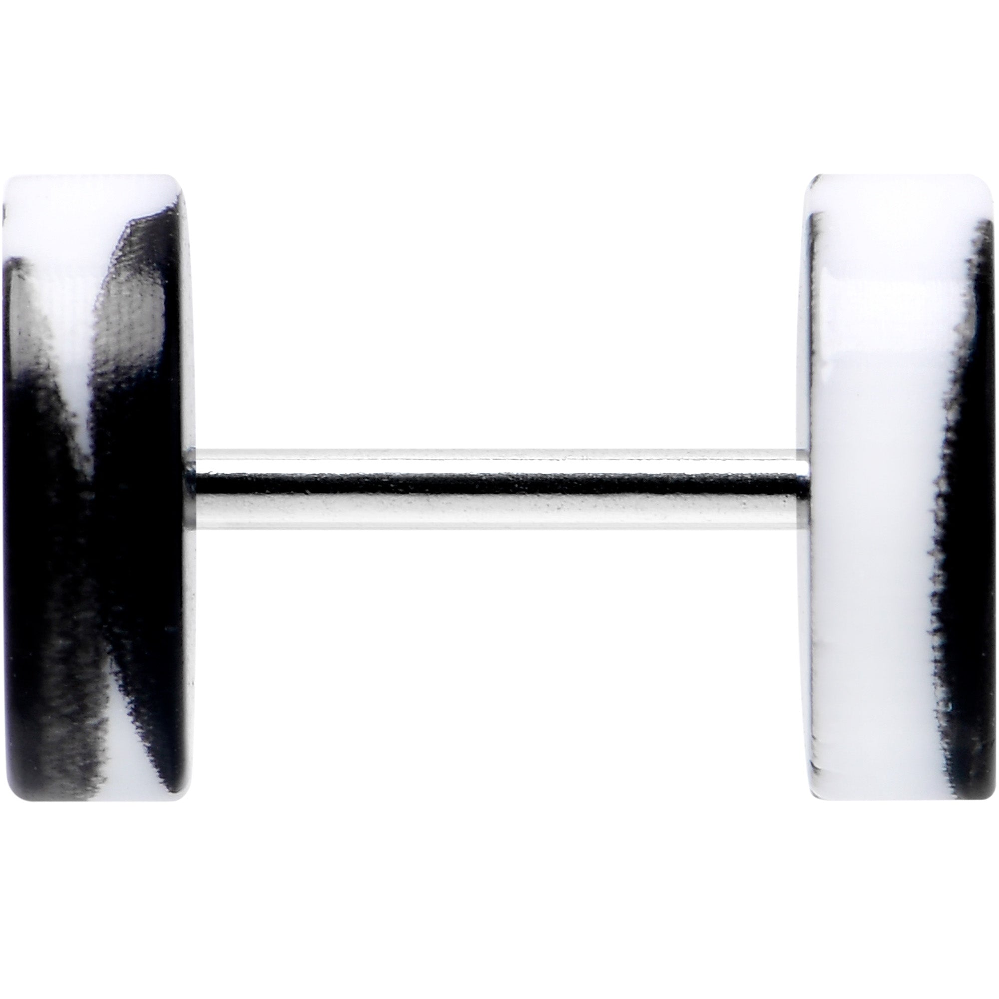 16G Black White Reverse Drip Acrylic Cheater Plug Set