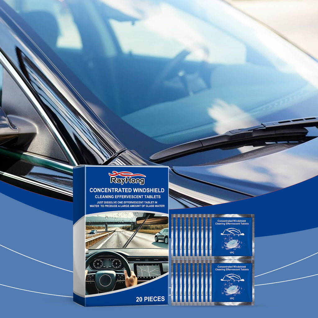 Rayhong Windshield Cleaning Tablet Car Window Glass Stains Water Stain Waterproof Cleaning Effervescent Tablet