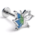 16G Blues Dazzling Gem Beauty Butterfly Labret Tragus Earring