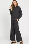 Zenana Viscose Sweater Top & Pants Set