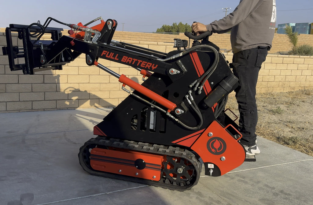 72V 16.4kWh Lithium Electric Mini Track Loader Skid Steer