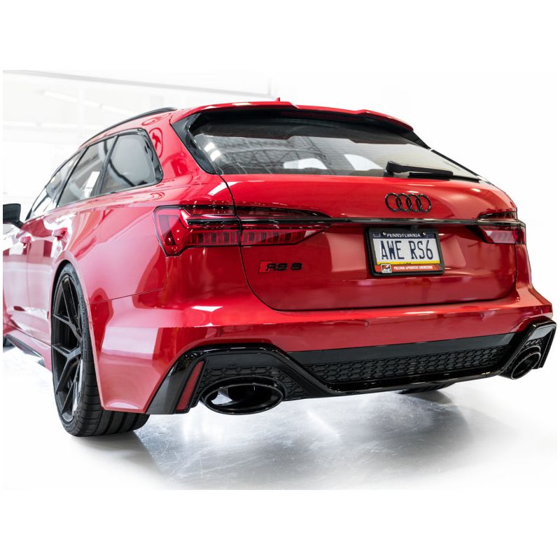 AWE Tuning 2021-2025 Audi C8 RS6/RS7 SwitchPath Cat-back Exhaust - Diamond Black Tips