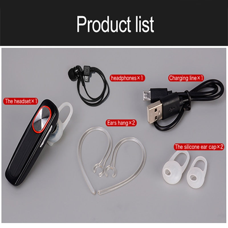Wireless Bluetooth Headset Long Standby with Mic Handsfree Wireless Bluetooth Earphone Headphones Colorful Ear Hook  For Phone