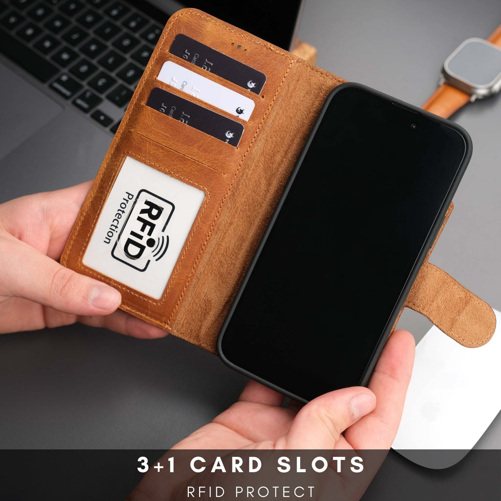 Casper Leather iPhone 14 Plus Wallet Case | MagSafe