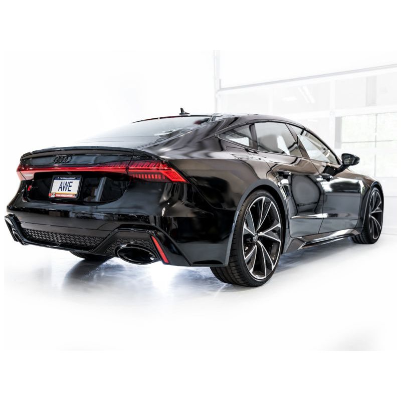 AWE Tuning 2021-2025 Audi C8 RS6/RS7 SwitchPath Cat-back Exhaust - Diamond Black Tips