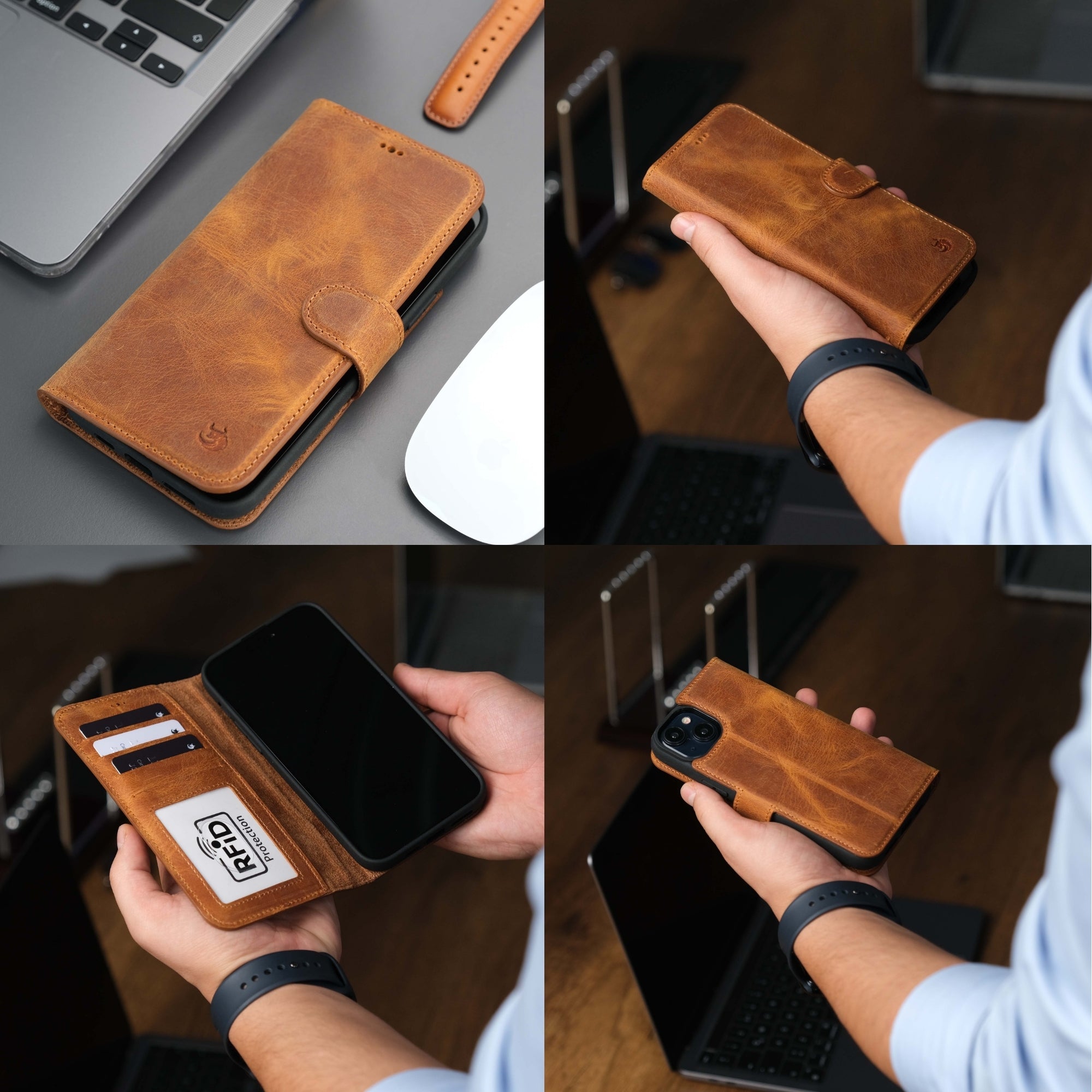 Casper Leather iPhone 14 Plus Wallet Case | MagSafe