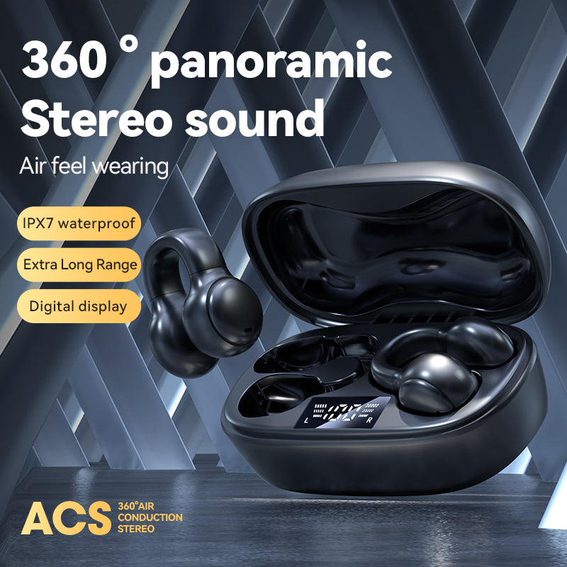M38 wireless ear clip Bluetooth earphones with long battery life and noise reduction, bone conduction sports earphones