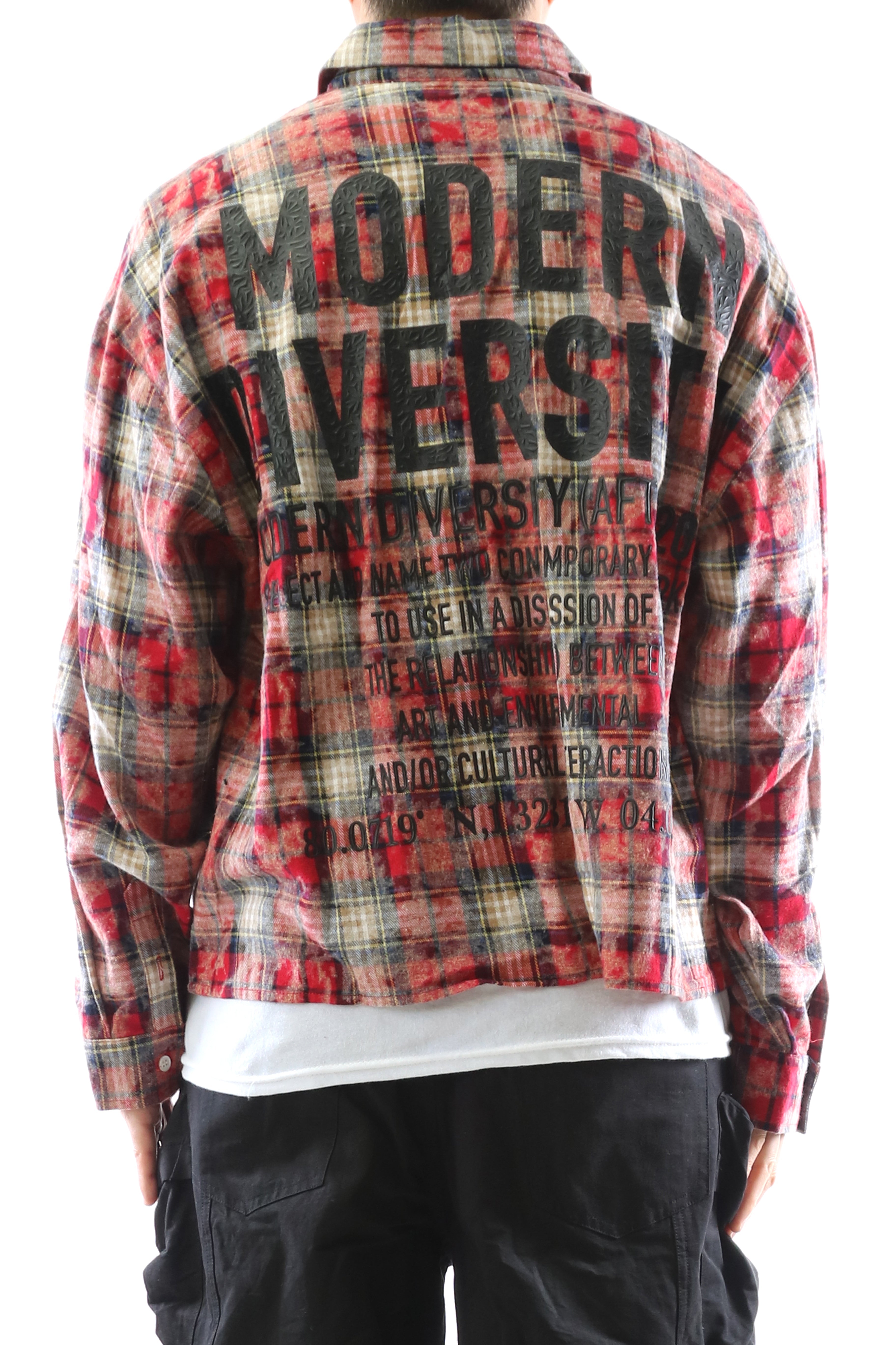 OBLIVION Long Sleeve Washed Flannel Crop Top Button Down Shirt
