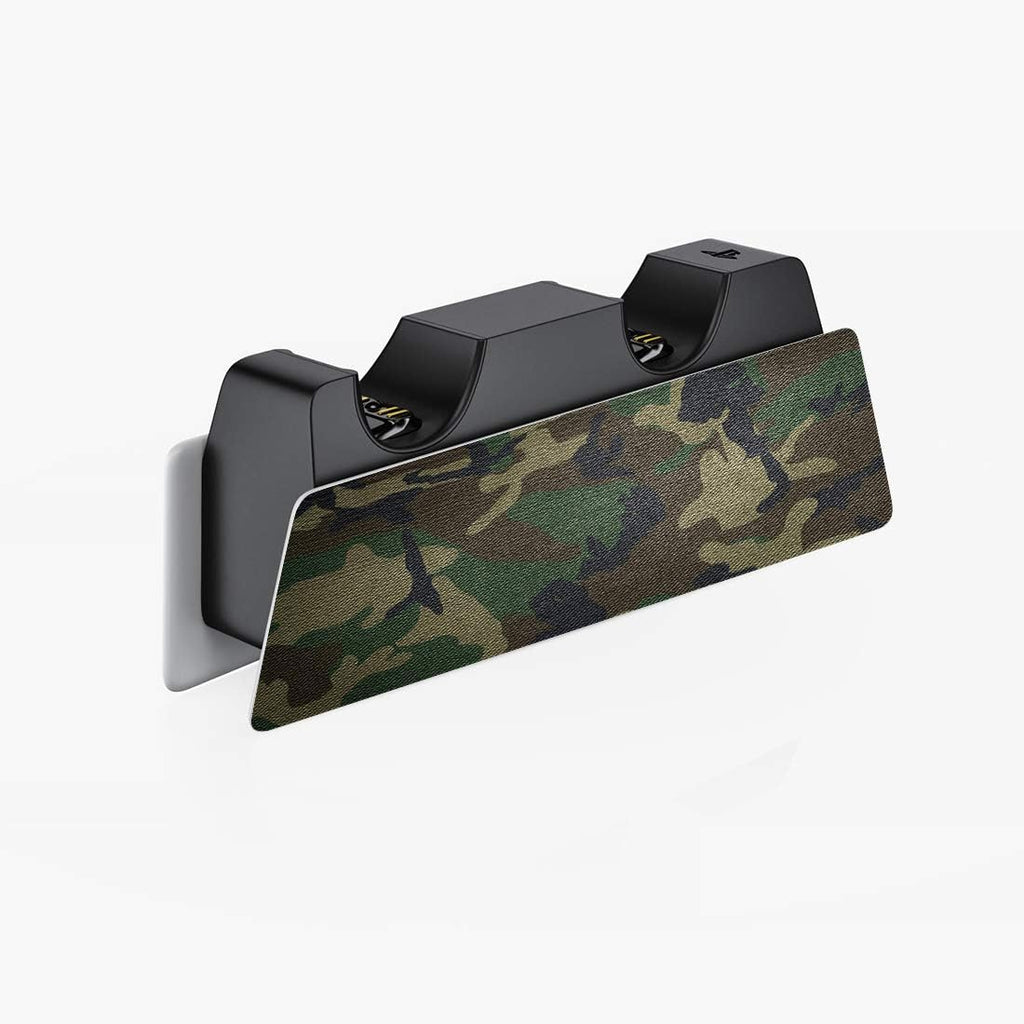 Army Green Camouflage Full Set Skin Decal for Ps5 Console Digital Edition, Sticker Vinyl Decal Cover for Ps5 Controller & Charging Station & Headset & Media Remote