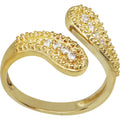 14k Yellow Gold Cubic Zirconia Wrap Toe Ring