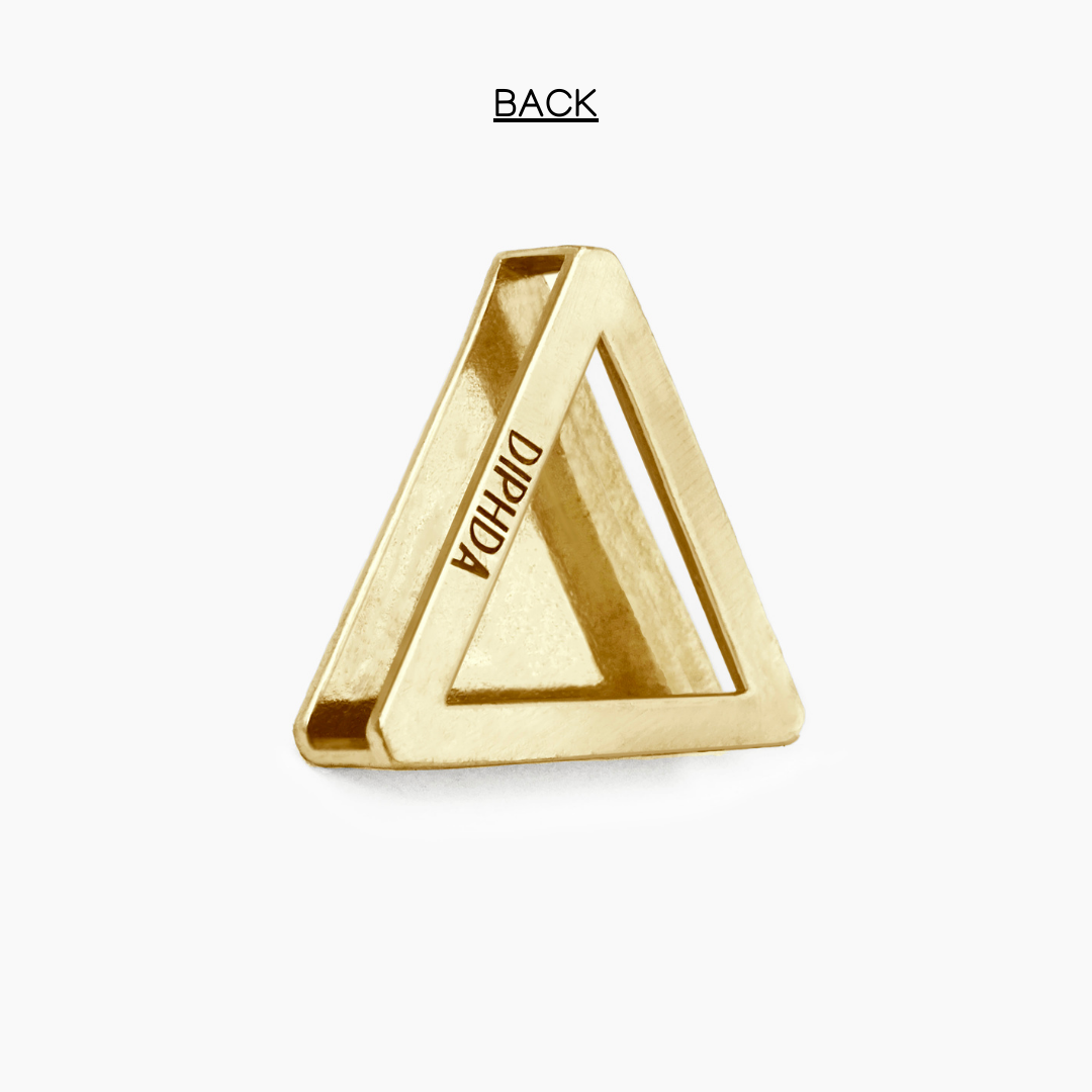 Carnelian Triangle Crystal Charm – Gold or Silver | DIPHDA
