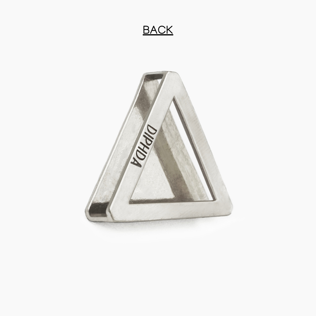 Carnelian Triangle Crystal Charm – Gold or Silver | DIPHDA