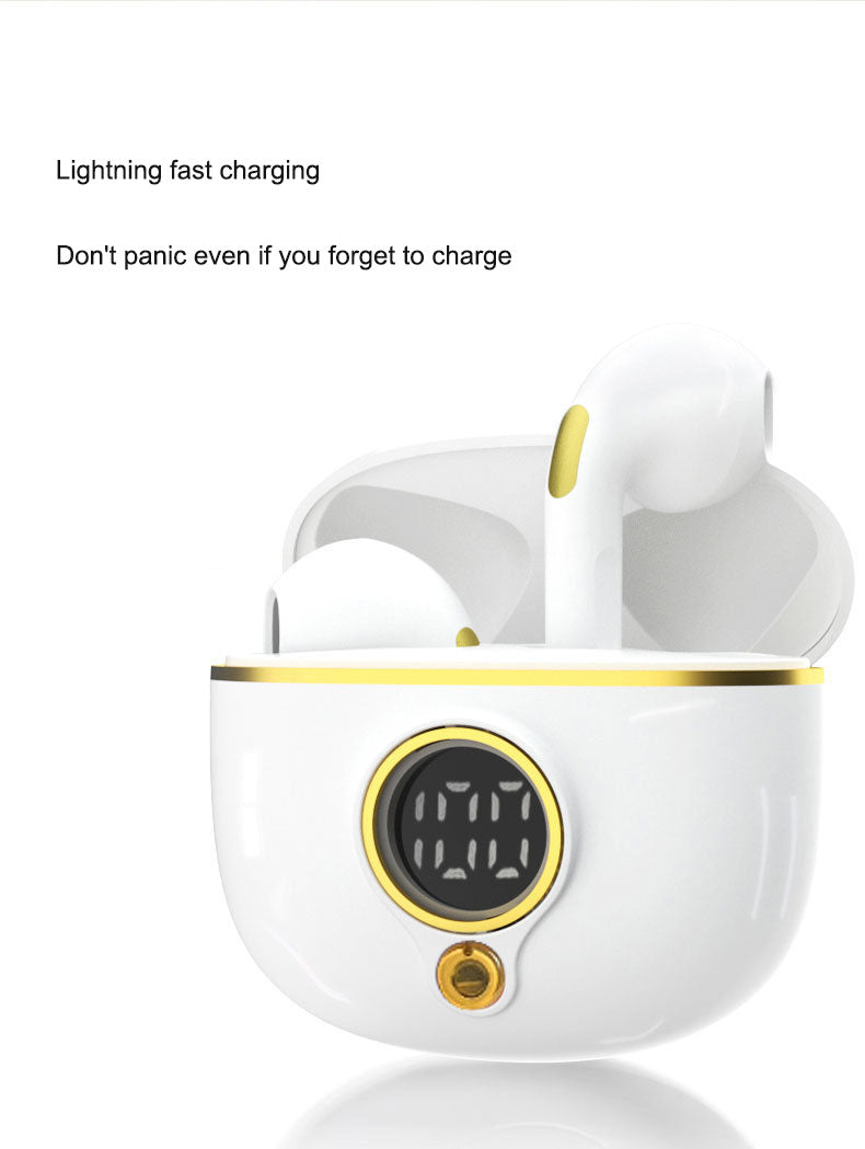 Sports Bluetooth earphones with semi in ear intelligent noise reduction and ultra long battery life, wireless Bluetooth earphone