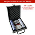 500 PCS Poker Chip Set in Locking Aluminum Briefcase - Texas Hold'em Gambling Kit with Dice, Dealer Button & Cards