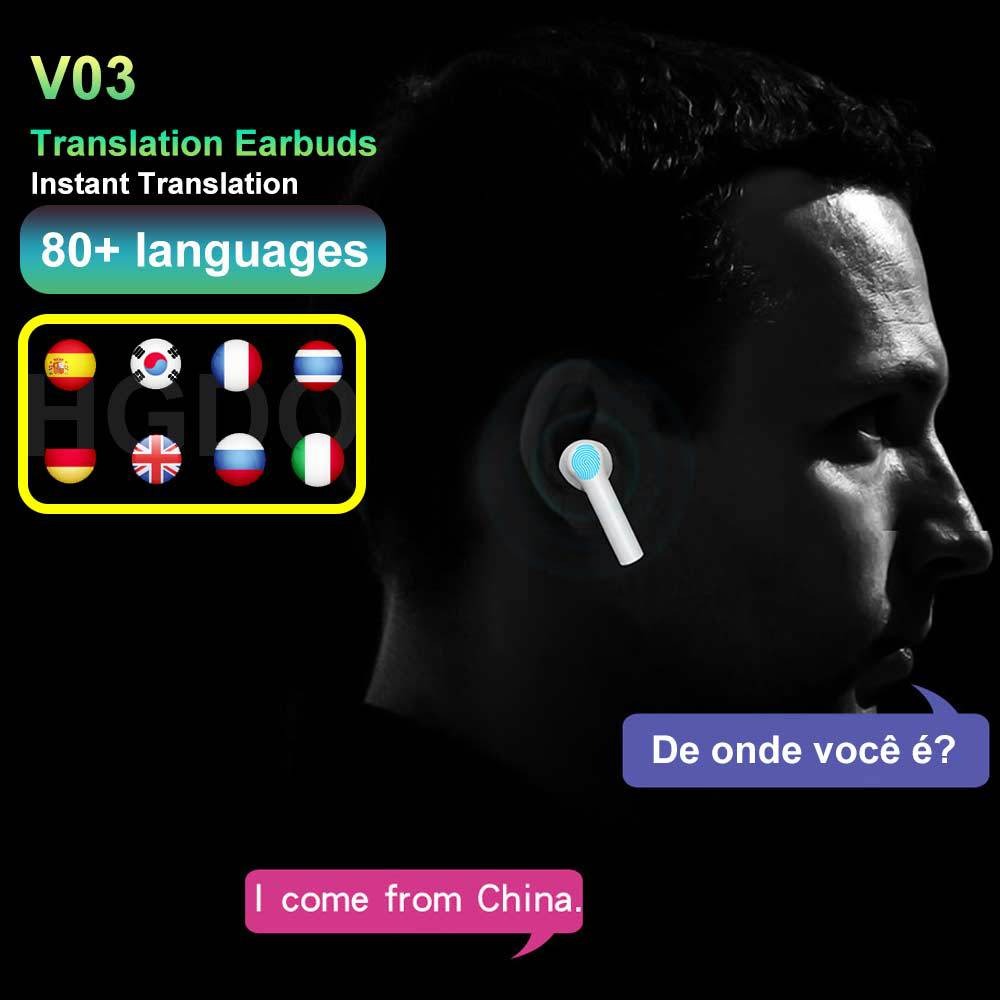 New Bluetooth Headset Translator Translation Headset Simultaneous Translation Of Multi National Languages