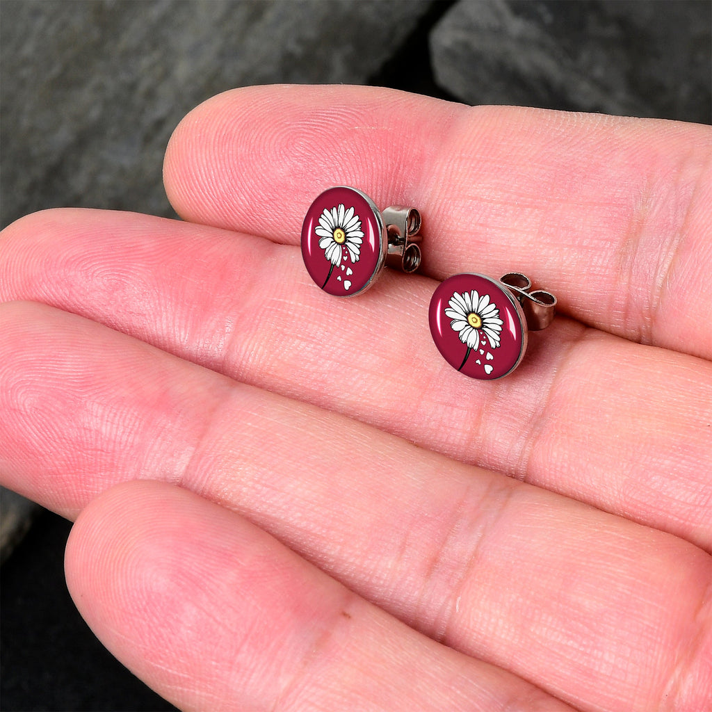 Love Me Not Flower Stud Earrings by Onyx O