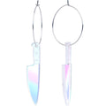 Acrylicious Knife Hoop Earrings