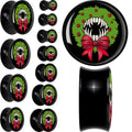 Holiday Vampire Wreath Black Acrylic Saddle Plug Set by Onyx O