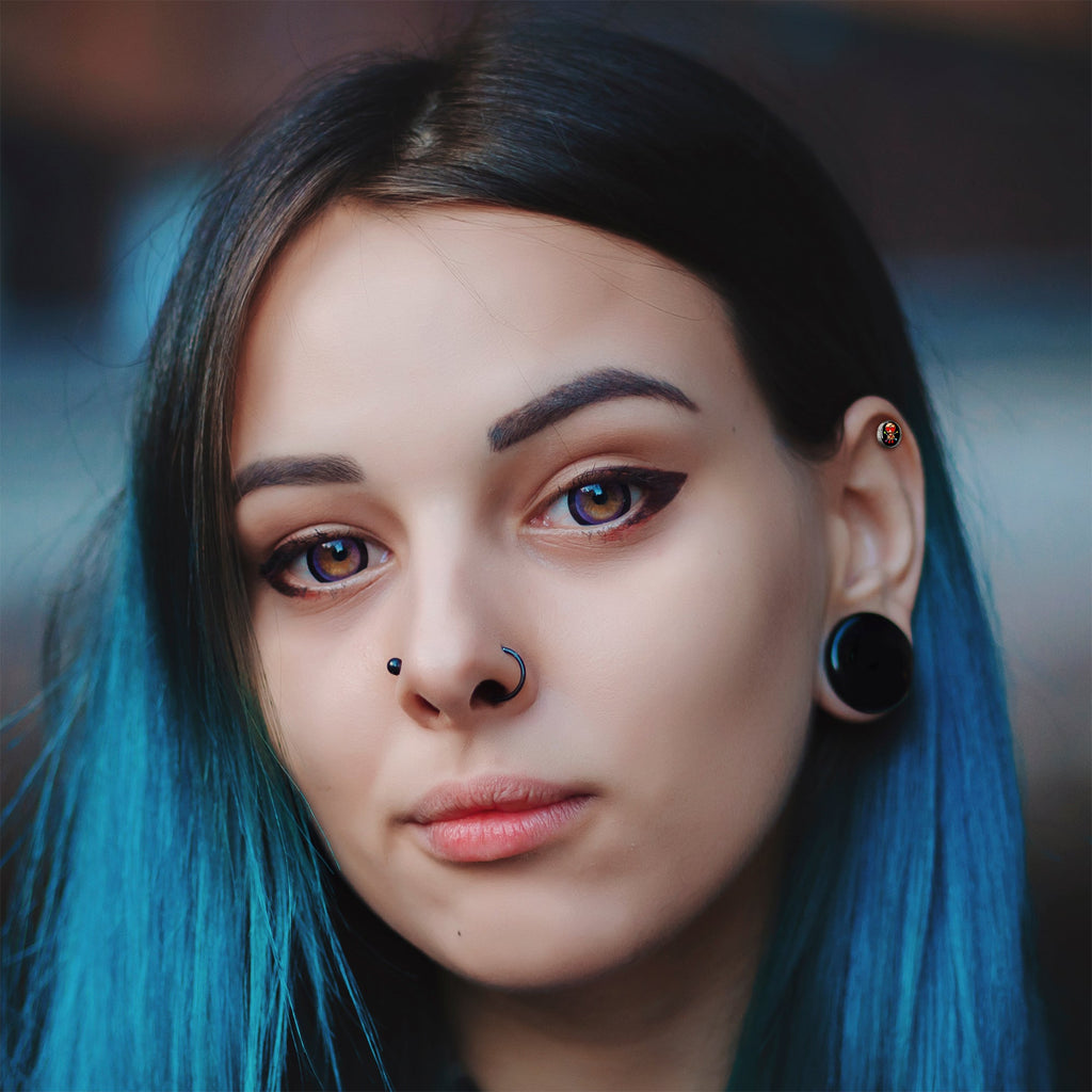 16G Valentine Heart Voodoo Doll Tragus Cartilage Earring