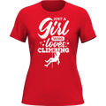 Climbing Just A Girl Who Loves Climbing T-Shirt for Women