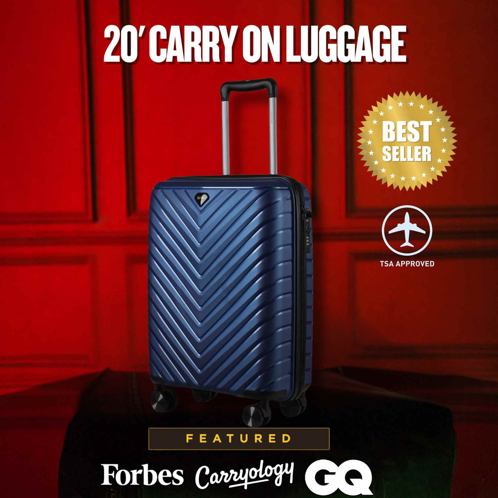 20-inch Blue Carry-On Hardcase Roller Luggage