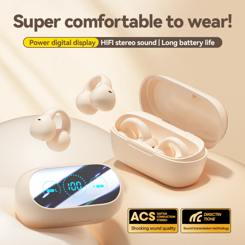 M59 bone conduction clip on high-quality Bluetooth earphones for wireless esports, sports, running, noise reduction, and long battery life