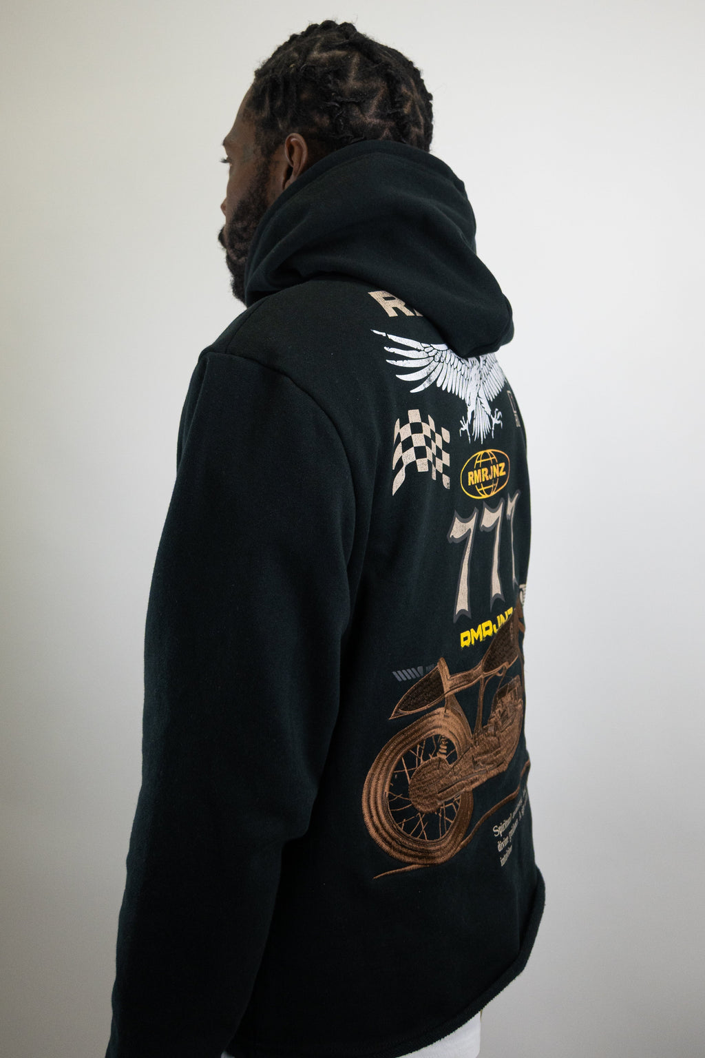 RM1181C Moto Cropped Hoodie