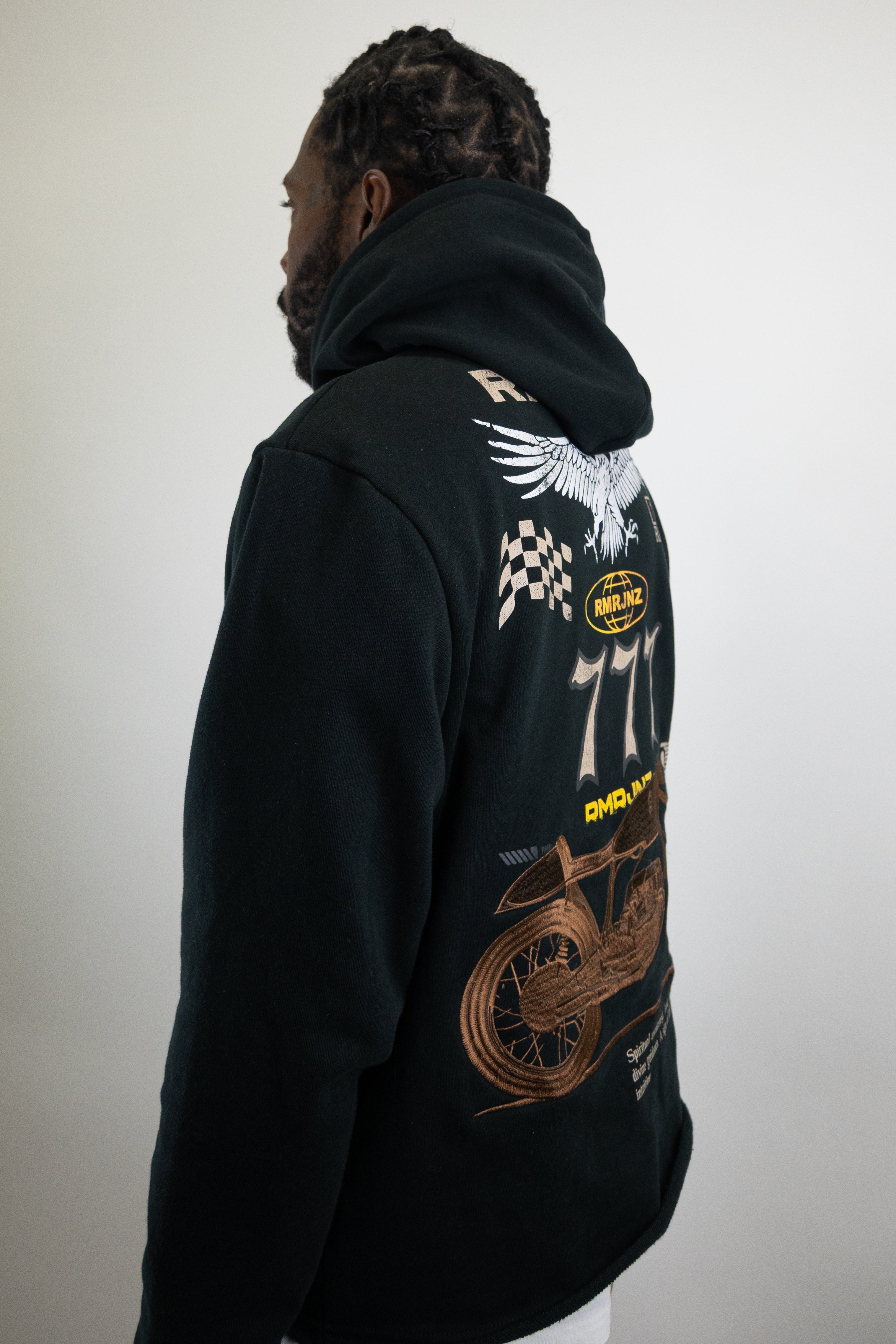 RM1181C Moto Cropped Hoodie