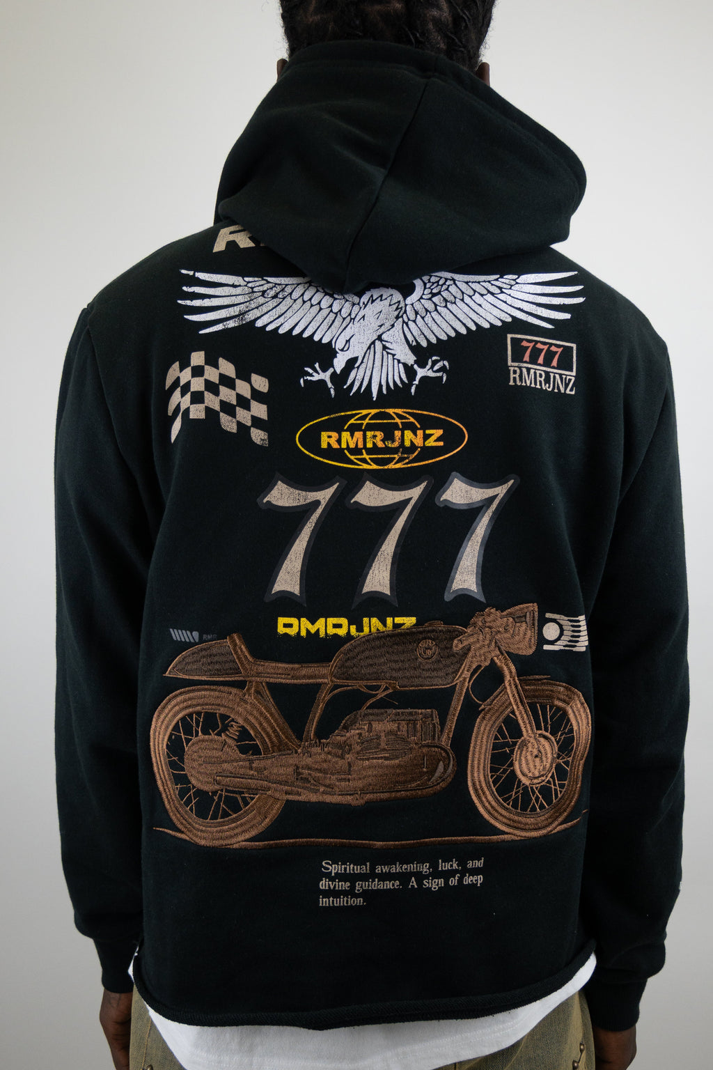 RM1181C Moto Cropped Hoodie