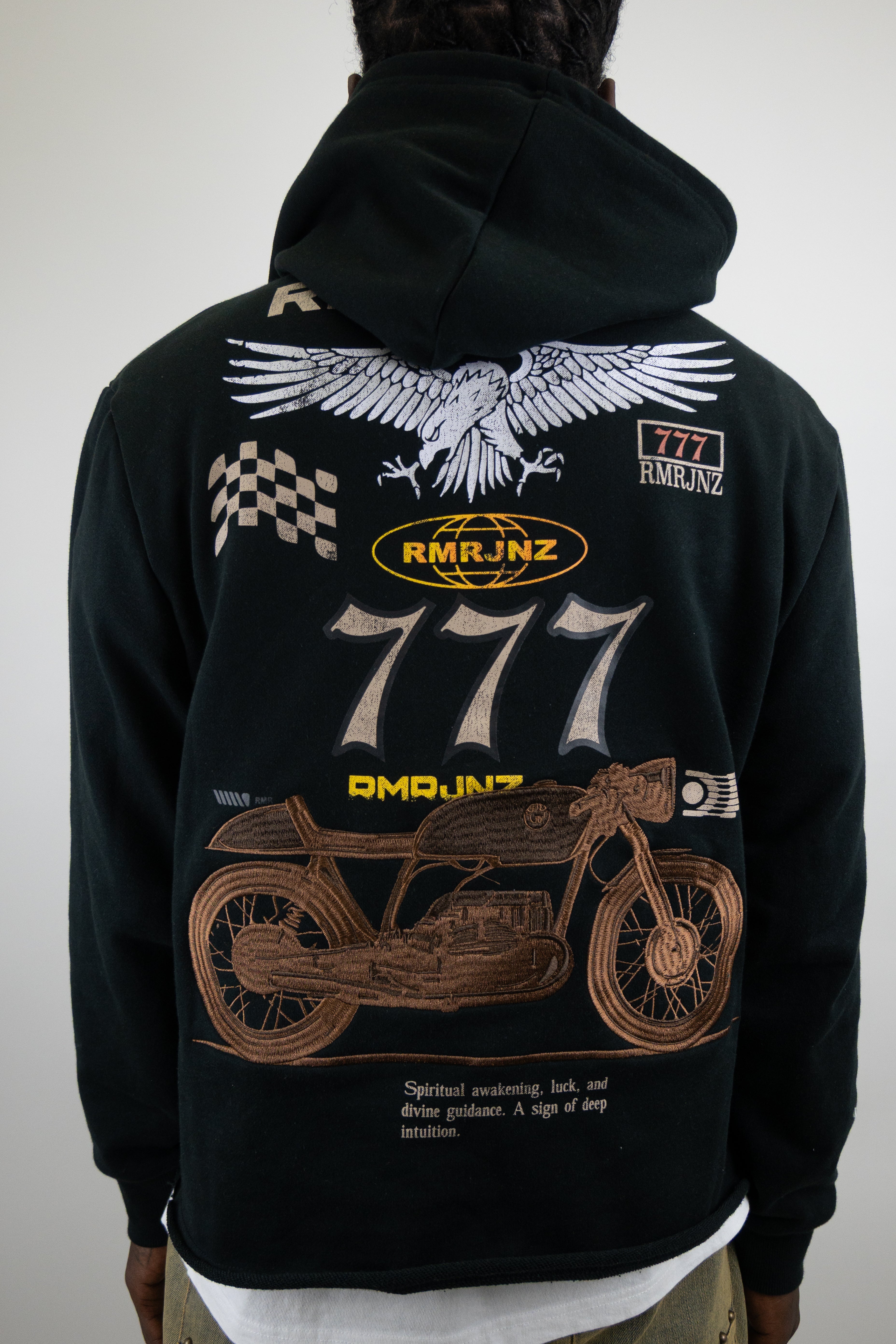RM1181C Moto Cropped Hoodie