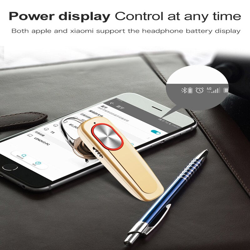 Wireless Bluetooth Headset Long Standby with Mic Handsfree Wireless Bluetooth Earphone Headphones Colorful Ear Hook  For Phone