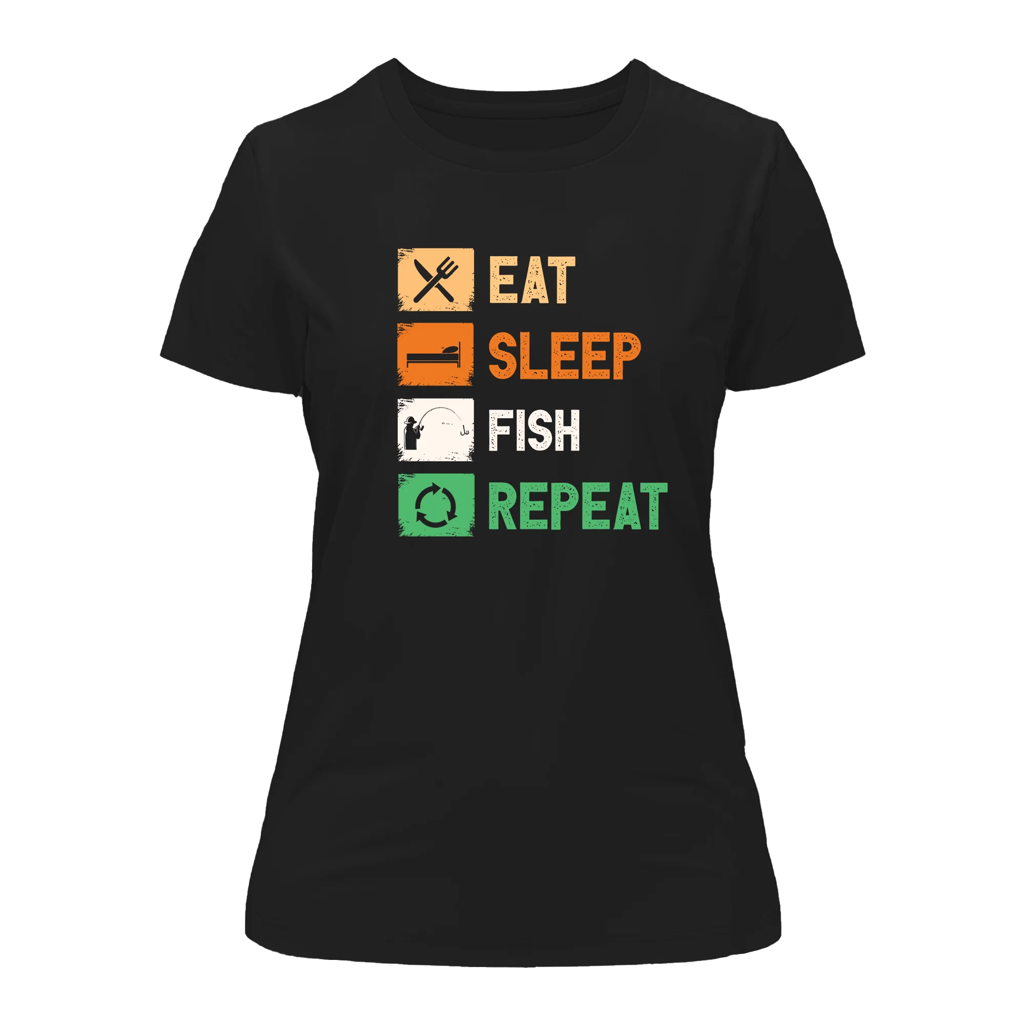 Eat Sleep Fishing Repeat T-Shirt for Women