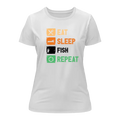 Eat Sleep Fishing Repeat T-Shirt for Women