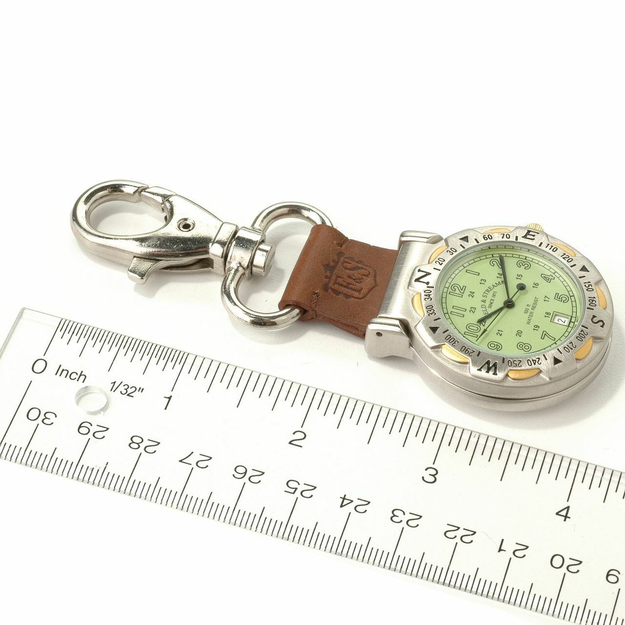 Field & Stream Camp Master Green Dial Multi-Function Compass Leather